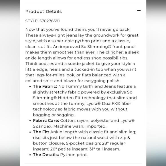 Chico's Python Jeans - Picture 4 of 9